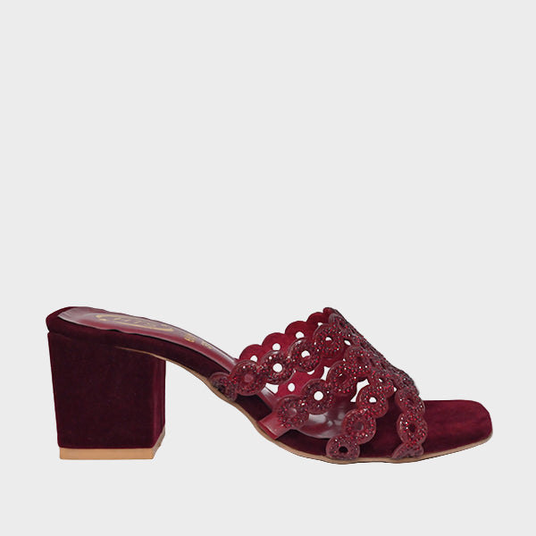 Ladies Heels Maroon Ha-6627