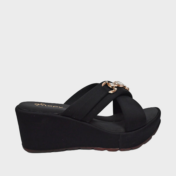 Ladies Wedges Black AL-3