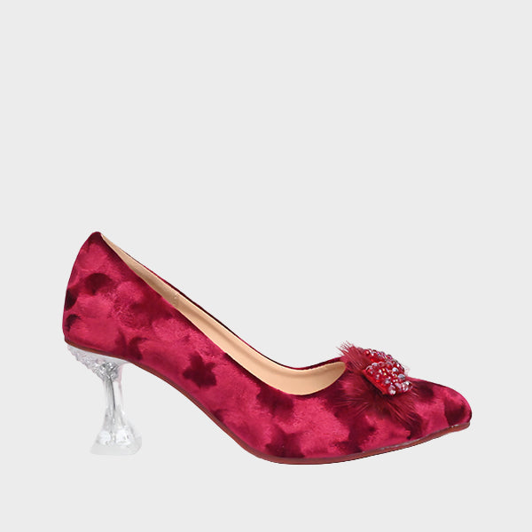 Ladies Shoes Maroon J-7027