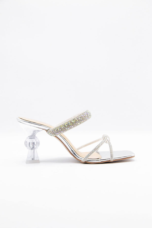 Ladies Heels Silver Ha-6621